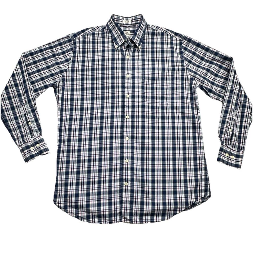 Peter Millar Mens Size Large Shirt Plaid Long Sleeve Button Up Cotton Blue - Picture 1 of 8